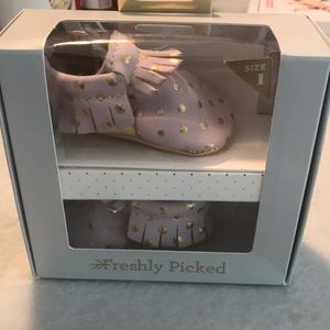 Freshly picked baby moccasins